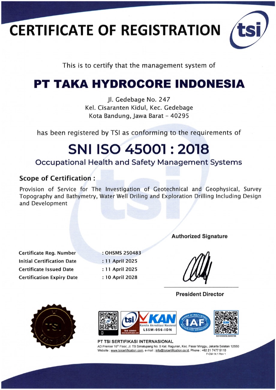 ISO 45001 certificate preview