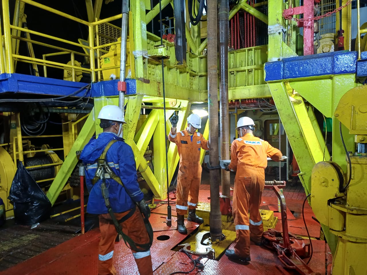 Offshore geotechnical drilling operation