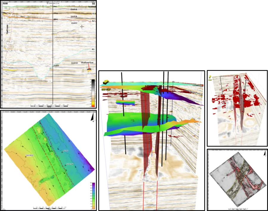 2D seismic survey illustration