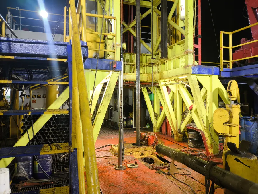 Top view of AG Geodrill vessel
