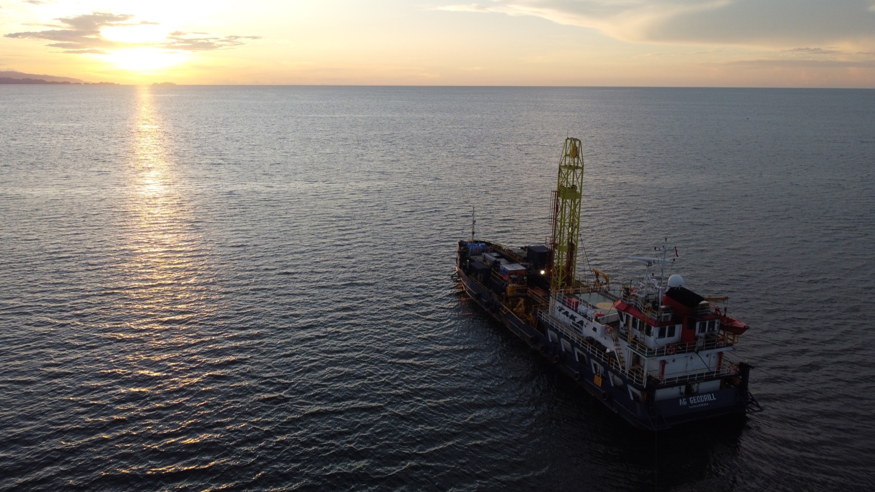 AG Geodrill vessel aerial view