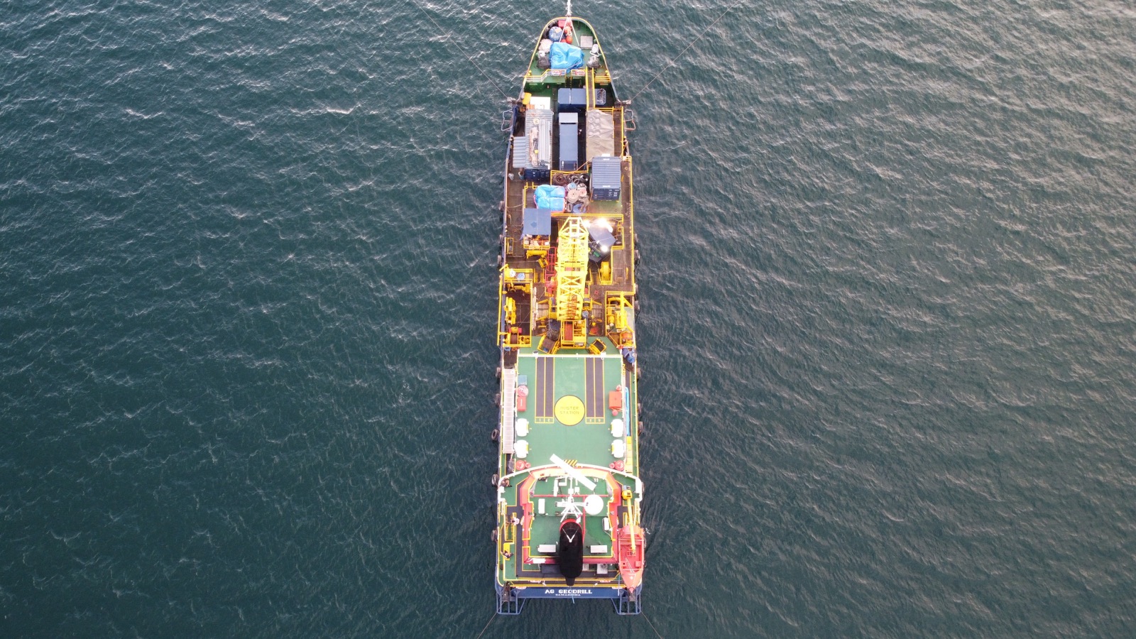 AG Geodrill deck and drilling equipment