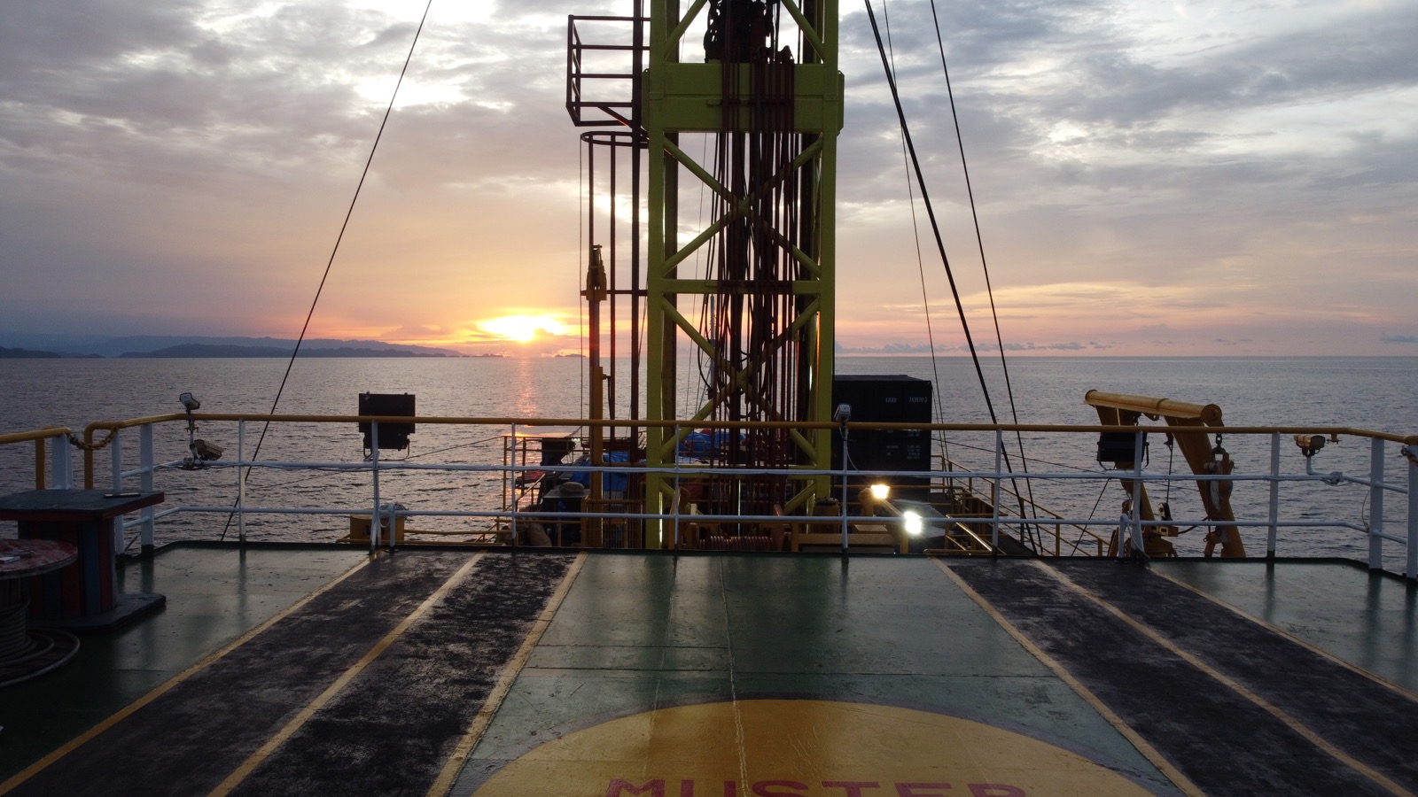 Voyager Explorer deck view at sunset